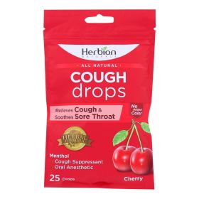 Herbion Naturals - Cough Drops Cherry - 1 Each - 25 Ct
