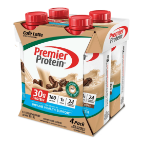 Premier Protein Shake; Café Latte; 30g Protein; 11 fl oz; 4 Ct